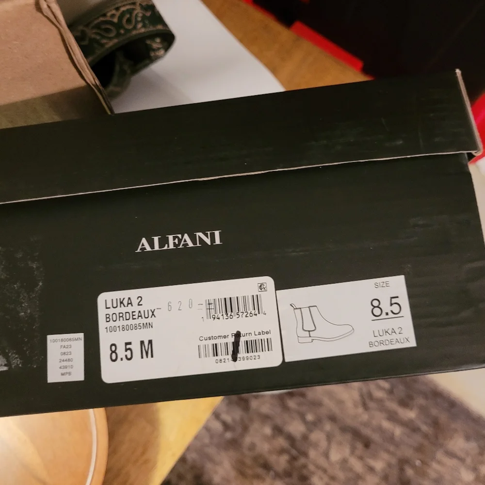 Alfani Men's Dark Brown Luka Boots Size 8.5 M